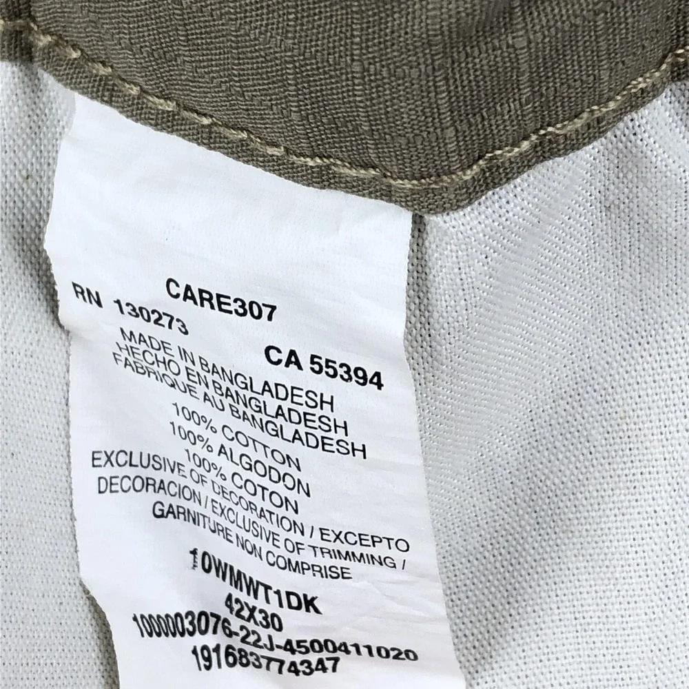 Wrangler RIGGS Workwear Pants Mens 42x30 Beige Cotton Ripstop‎ Khakis Utility